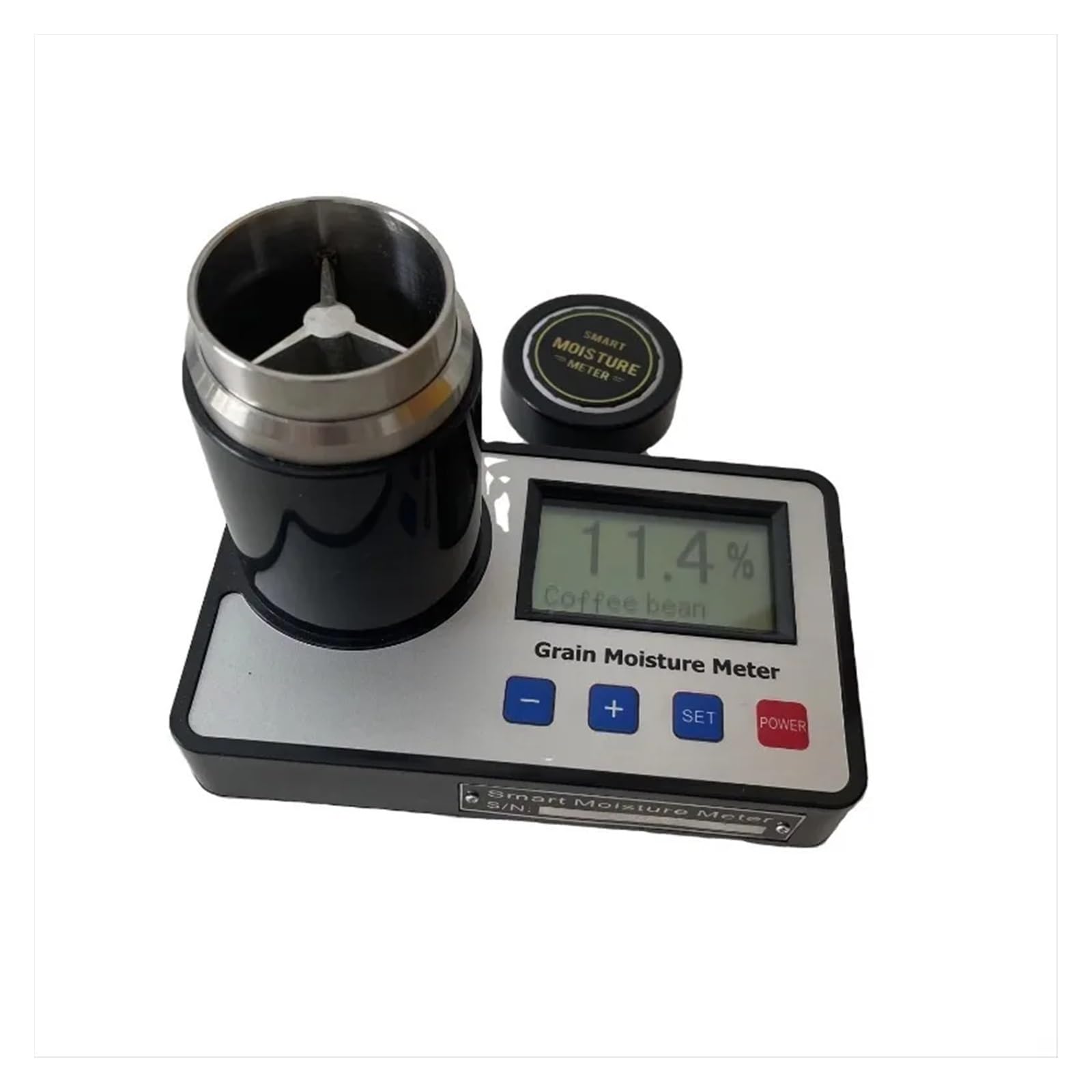 JVDDI Coffee Cocoa Bean Moisture Meter GM006 Muti-Function Grain Moisture Tester Digital Display Measurement Error Less Than 0.5%
