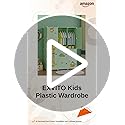 Image of EXVITO 8 Door Kids Plastic Wardrobe for Clothes, Foldable Plastic Almirah for Clothes, Collapsible Wardrobe for Storage, Baby Cupboard for Clothes, Storage Rack for Kids - (Dyno Green, 12 Door)