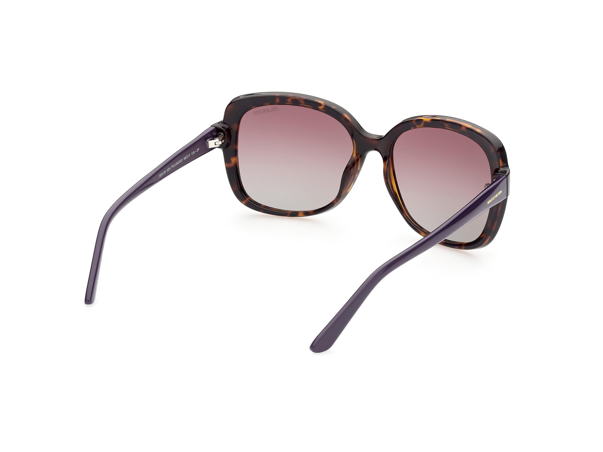 SKECHERS Damskie okulary przeciwsłoneczne SE6126, Dark Havana, 58, Ciemna Hawana