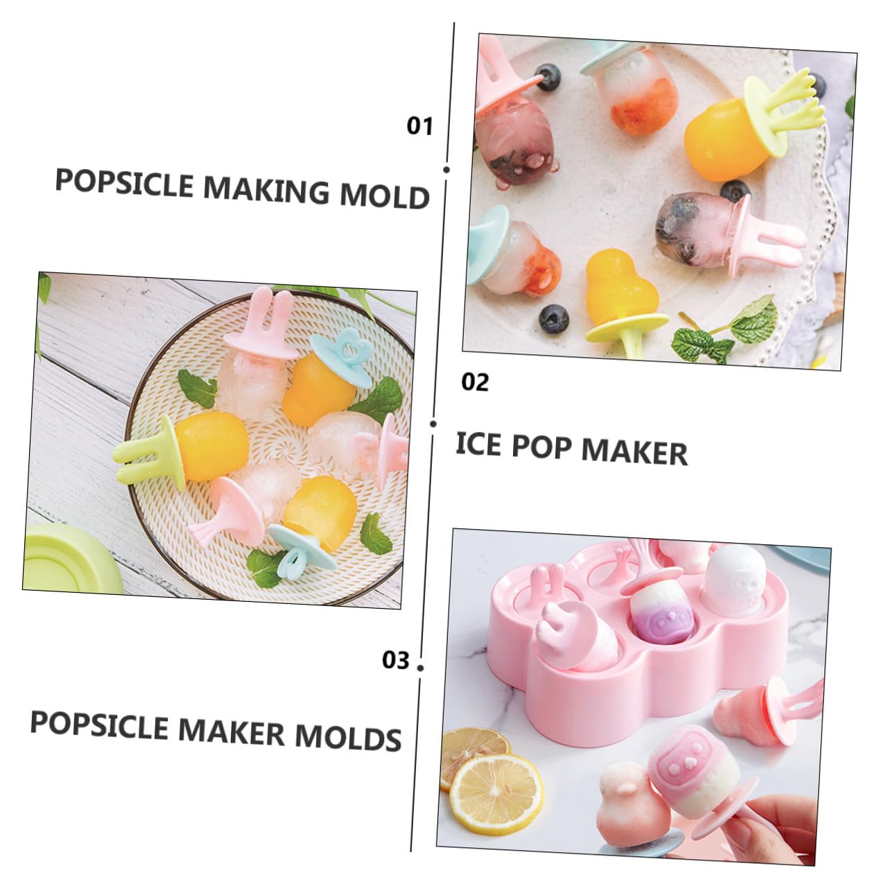 BESPORTBLE 4ensembles Moule à Glace Silicone Moules à Glaçons Été Animaux pour Fabrication Maison