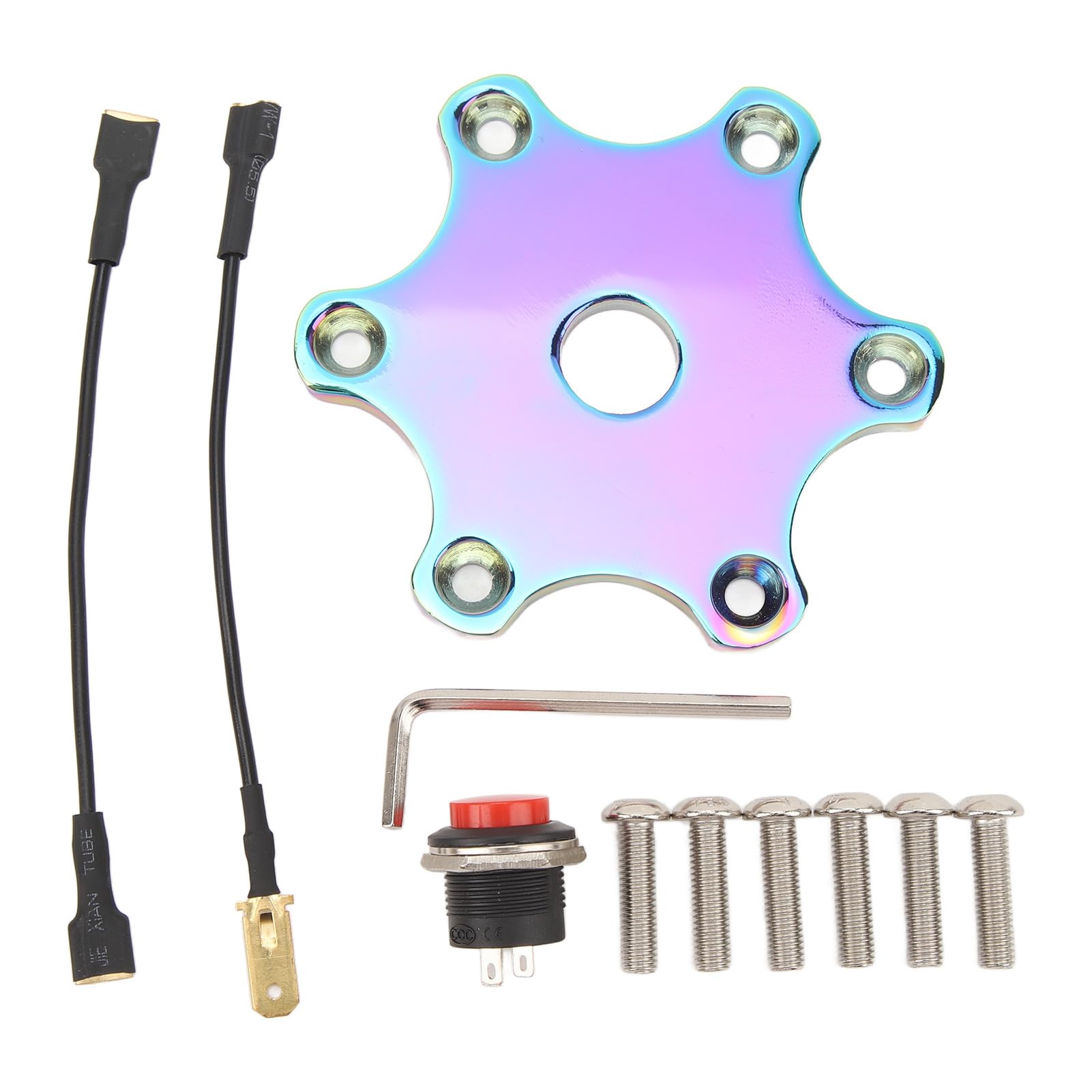 Amazon | 六角ホーンボタンプレート、75MMステアリングホイールホーン