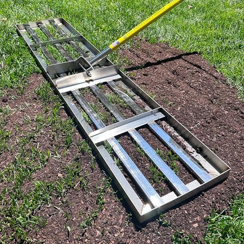 Rocklin™ Lawn Leveling Rake | Stainless Steel Surface Leveling To...