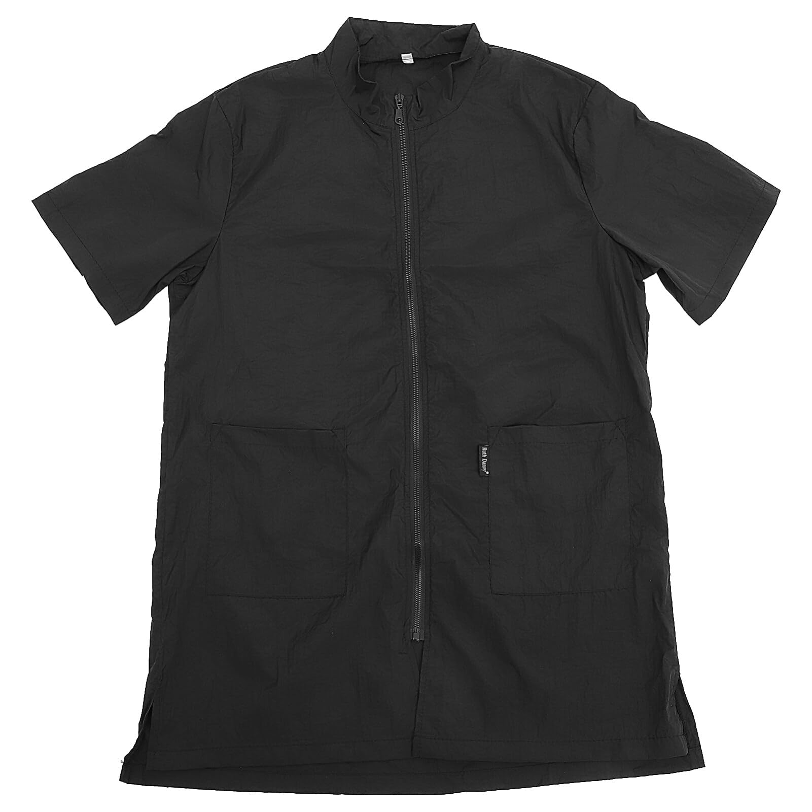 VILLCASEVILLCASE Dog Grooming Tunic with Full Zipper, Anti-Static Pet Grooming Apron, Dog Cat Beautician Jacket Smock with Pockets for Pet Shop, L