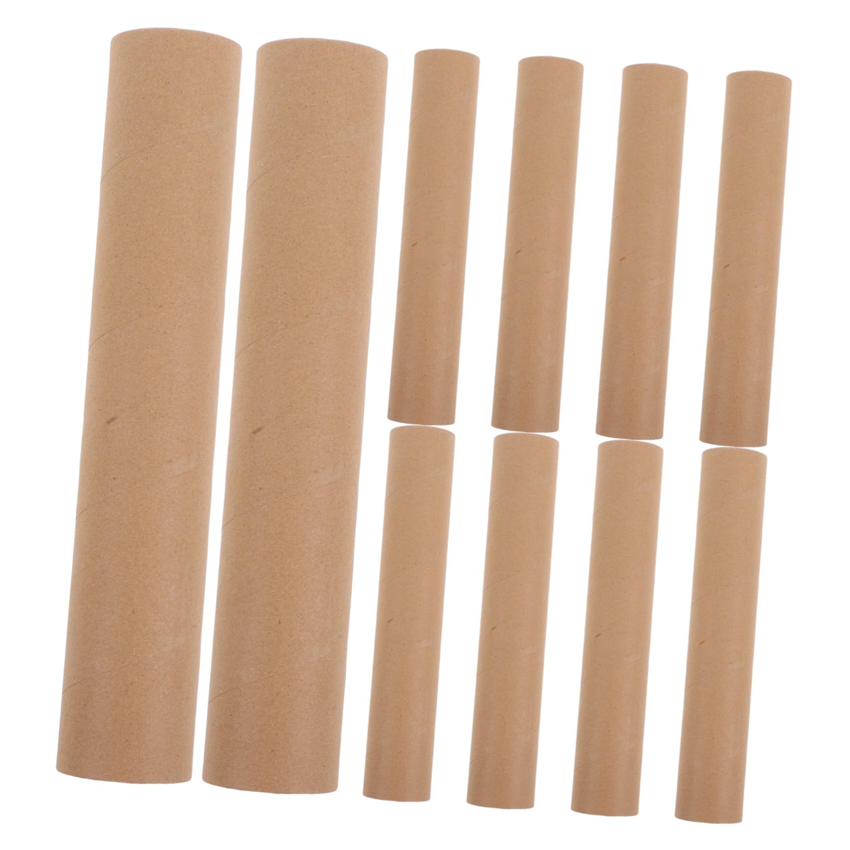 MAGICLULU 10pièces Tubes Expédition Carton Blanc Kraft avec Bouchons pour Stockage Protection Affiches Dessins pour Expédition et Organisation