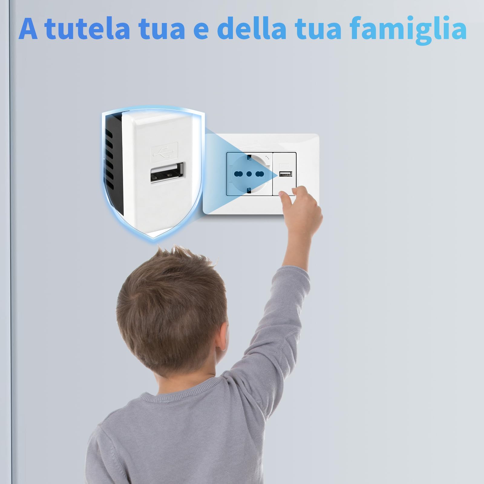 Set mit 10 Stück USB-Steckdose Wandmodul Ladegerät 1 Platz 5 V 2,1 A Unterputz-Netzteil kompatibel Serie Matix Frucht Box 503 Weiß Universal Ladegerät Smartphone Tablet Elektrostecker