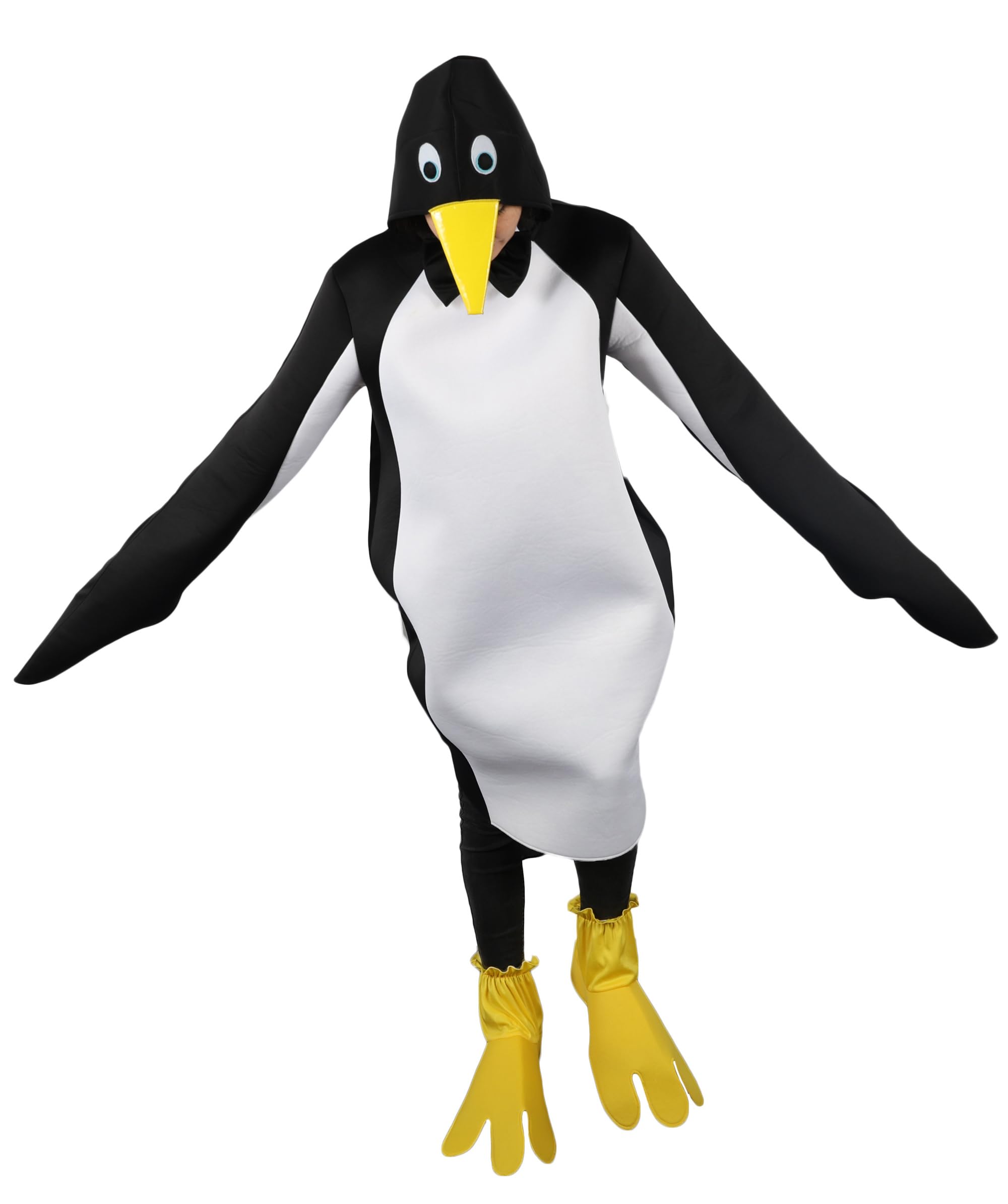Catwalk Adult Penguin Fancy Dress Costume, Unisex, Black and White (X-Large: Up to Chest 54")