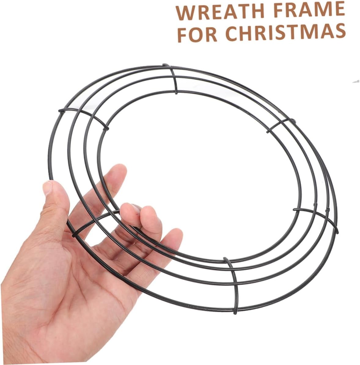 BESPORTBLE 10pcs 8-inch Round Iron Wreath Frames Metal Wreath Form DIY Floral Craft Rings for Christmas Home Décor and Wall Hanging
