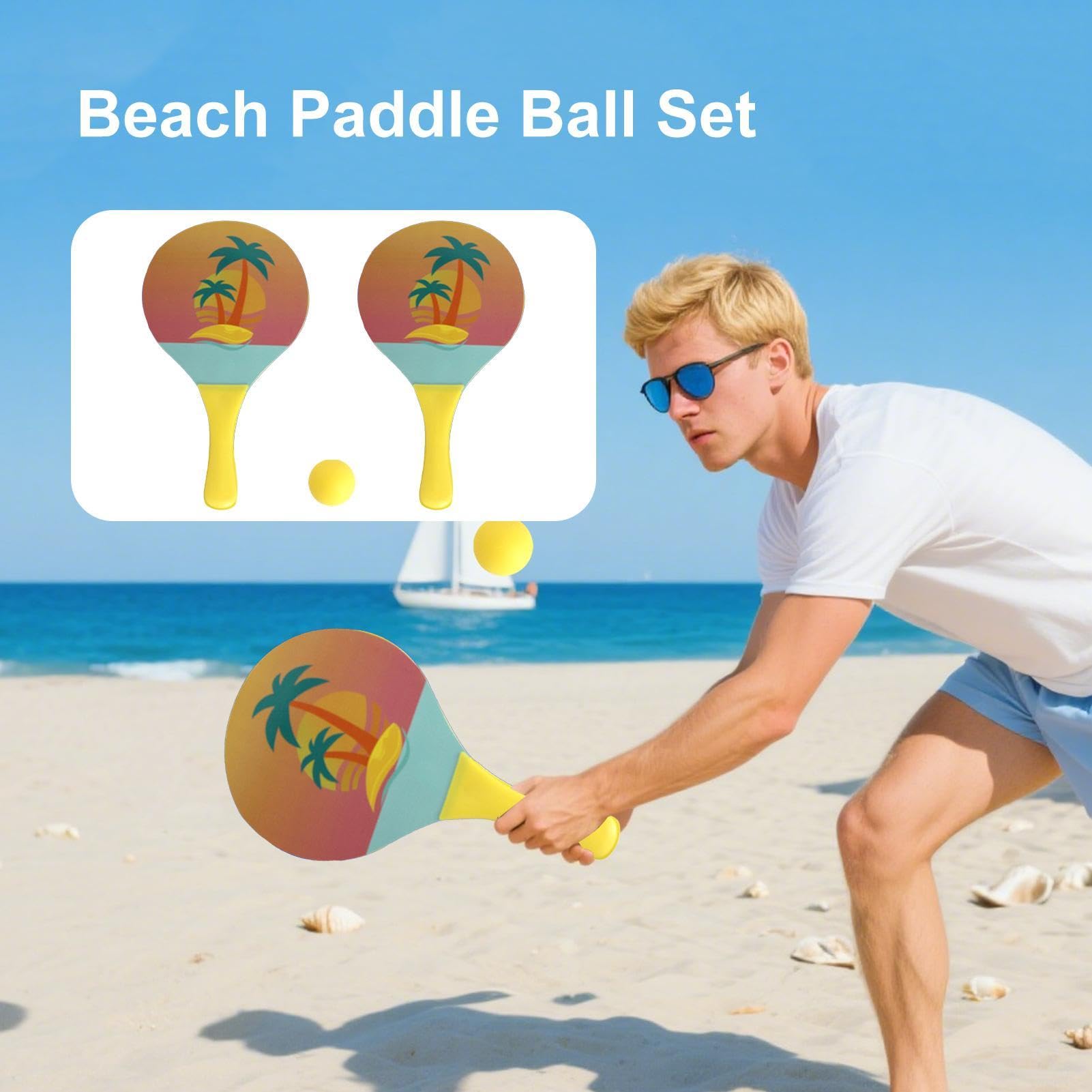 Raqueta Deportiva: Paleta De Pelota, Práctica De Equipo De Raquetas De PVC De Madera, Estuche De Accesorios De 12.99x7.48 Pulgadas | Hombres Mujeres Adultos Junior Niños Niños Niñas Principian