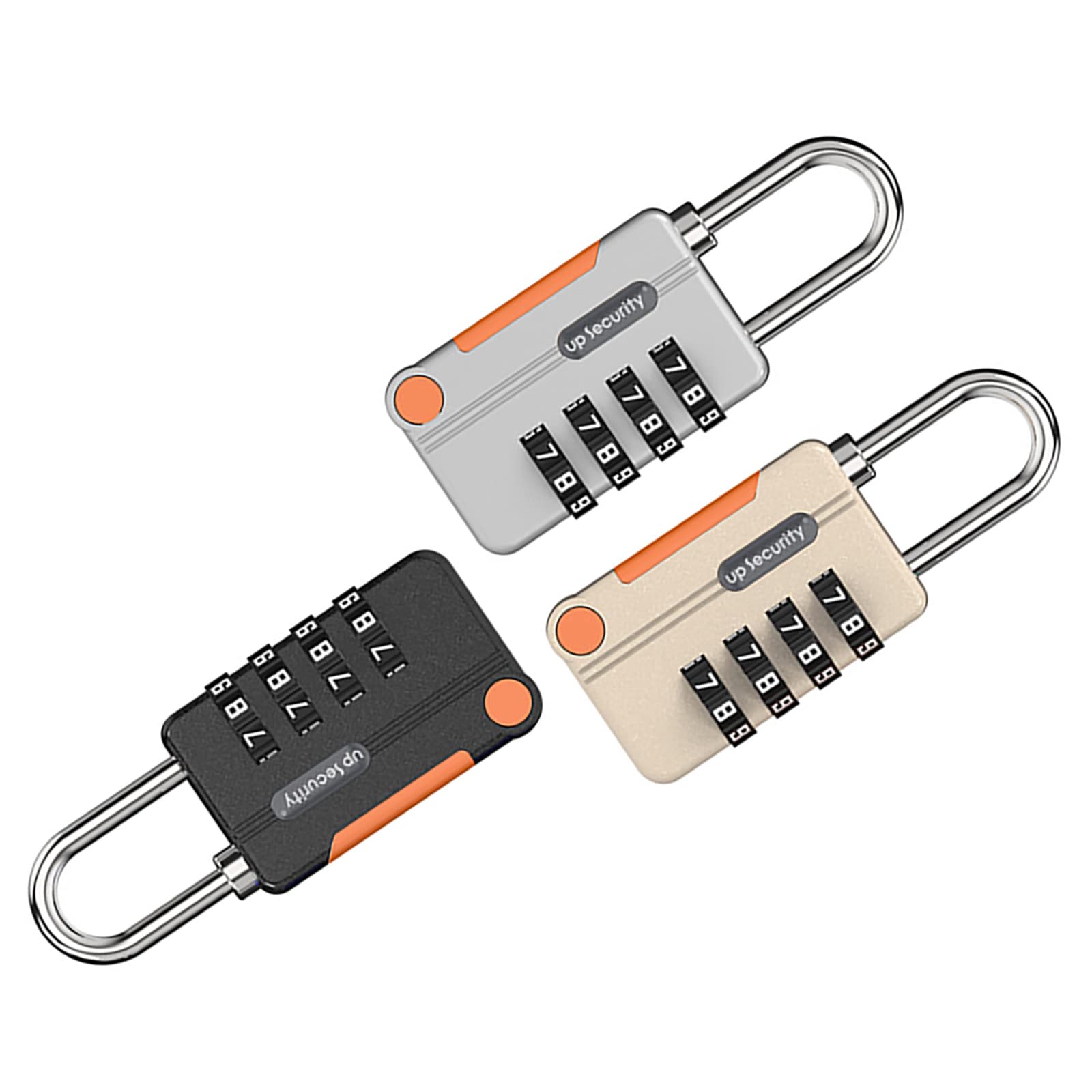 Amazon.co.jp: 南京錠 ダイヤル式 4桁 ロック 鍵 3個セット 防錆 番号 