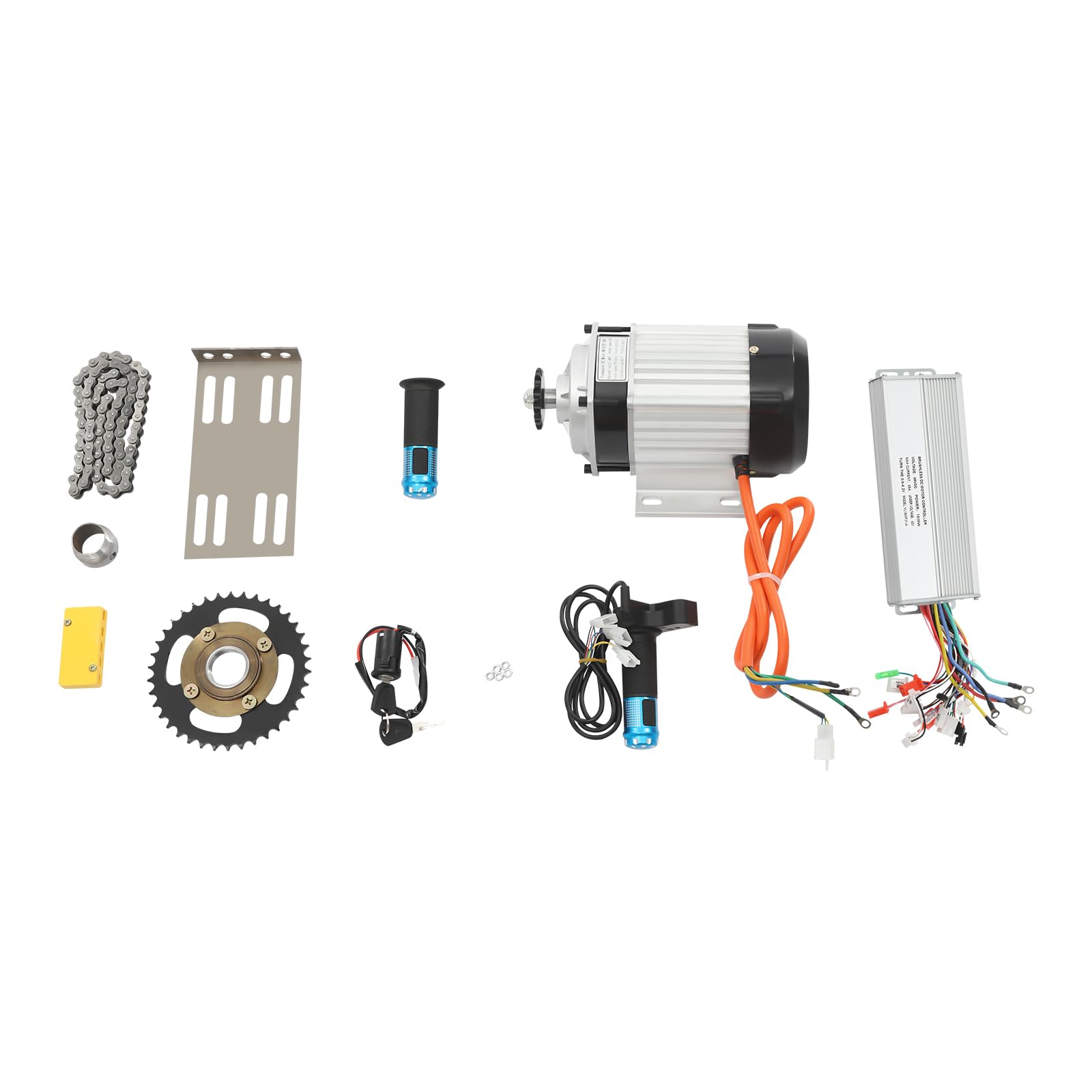Kit motore elettrico senza spazzole con funzione reversibile, 48 V, 1000 W, kit motore elettrico DC per bici elettrica fai da te, triciclo elettrico, ruote elettriche