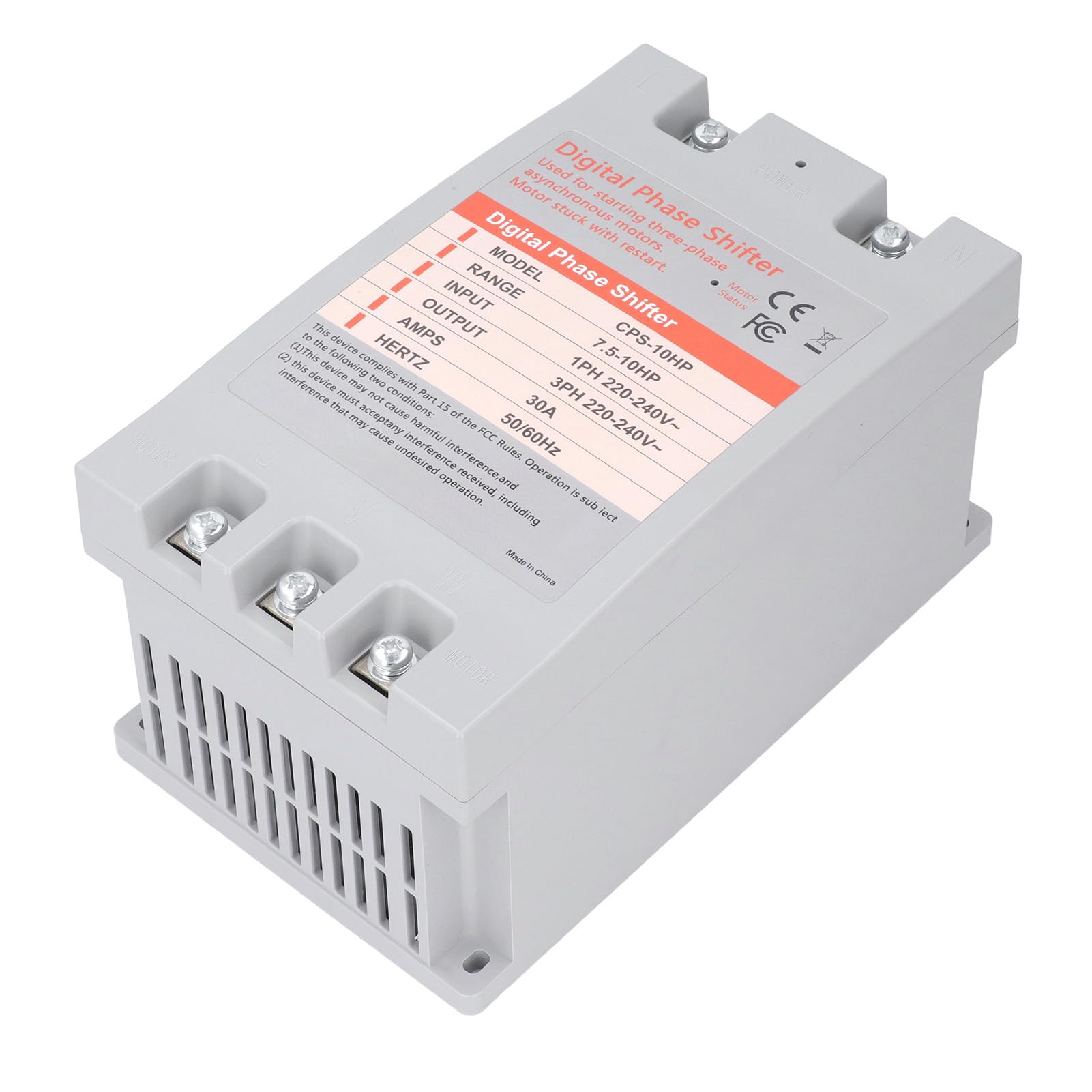 Generic Cyfrowy Konwerter Fazy, Wydajny Konwerter Jednofazowy na 3 Fazy o Mocy 7,5 KW do Niezawodnego Wyposażenia Silnika, Idealny do zastosowań Komercyjnych 220–240 V AC