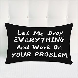 Siwehtu Fundas de cojín con frases divertidas, fundas de almohada decorativas para sala de estar, Let Me Drop Everything a...