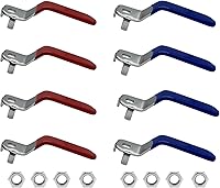 TTBellok 8-Pack Iron Ball Valve Lever Handles - Red & Blue Replacement for Quarter Turn Spigots, 105mm Length, 5x8x2mm Holes