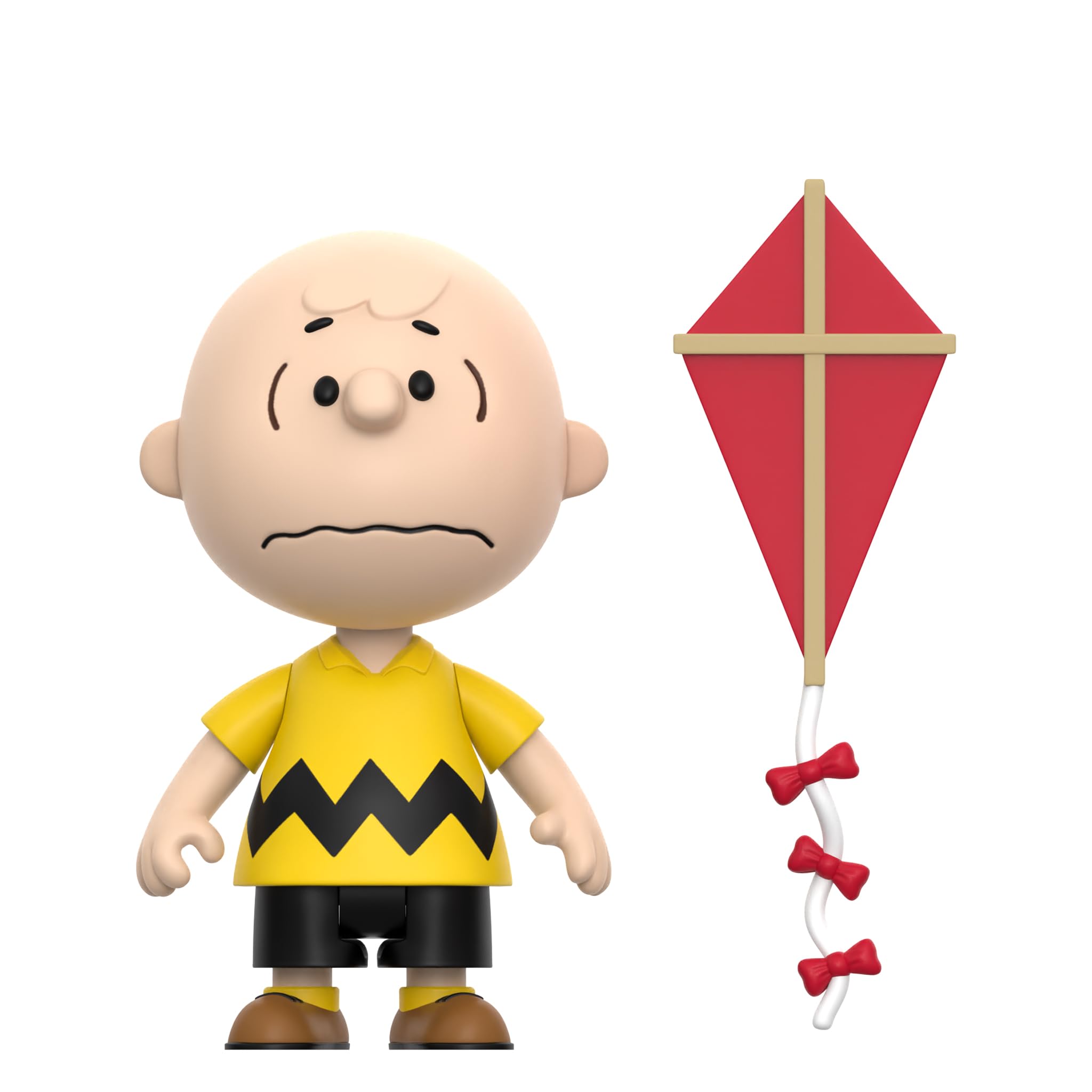 Super7 Reaction Figure Peanuts Charlie Brown and The Kite-Eating Tree (Diorama Box) - 3.75" Peanuts Action Figure with Accessory - Classic Cartoon Collectibles and Retro Toys