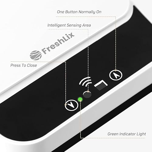Miniatura 4 de Bote de basura inteligente sin contacto de 2.6 galones con sensor de movimiento automático con tapa, cubo de basura eléctrico impermeable estrecho