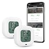 Brifit Bluetooth Thermometer Hygrometer Thermo-Hygrometer mit App für IOS/Andiord Innen Thermometer mit Daten Export Alarm-Funktion für Haus Wein Gewächshaus (2 Stück)
