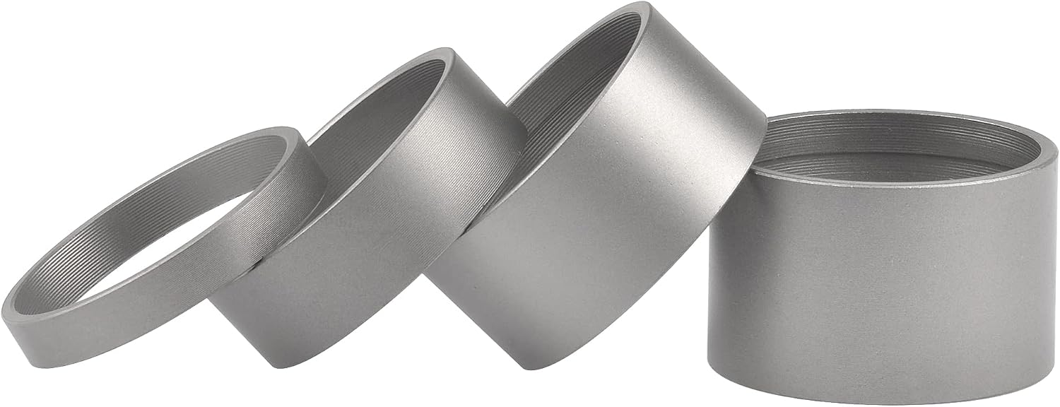 Titanium Bicycle Headset Spacer 1-1/8" (5-10 - 15-20mm) Pack of 4