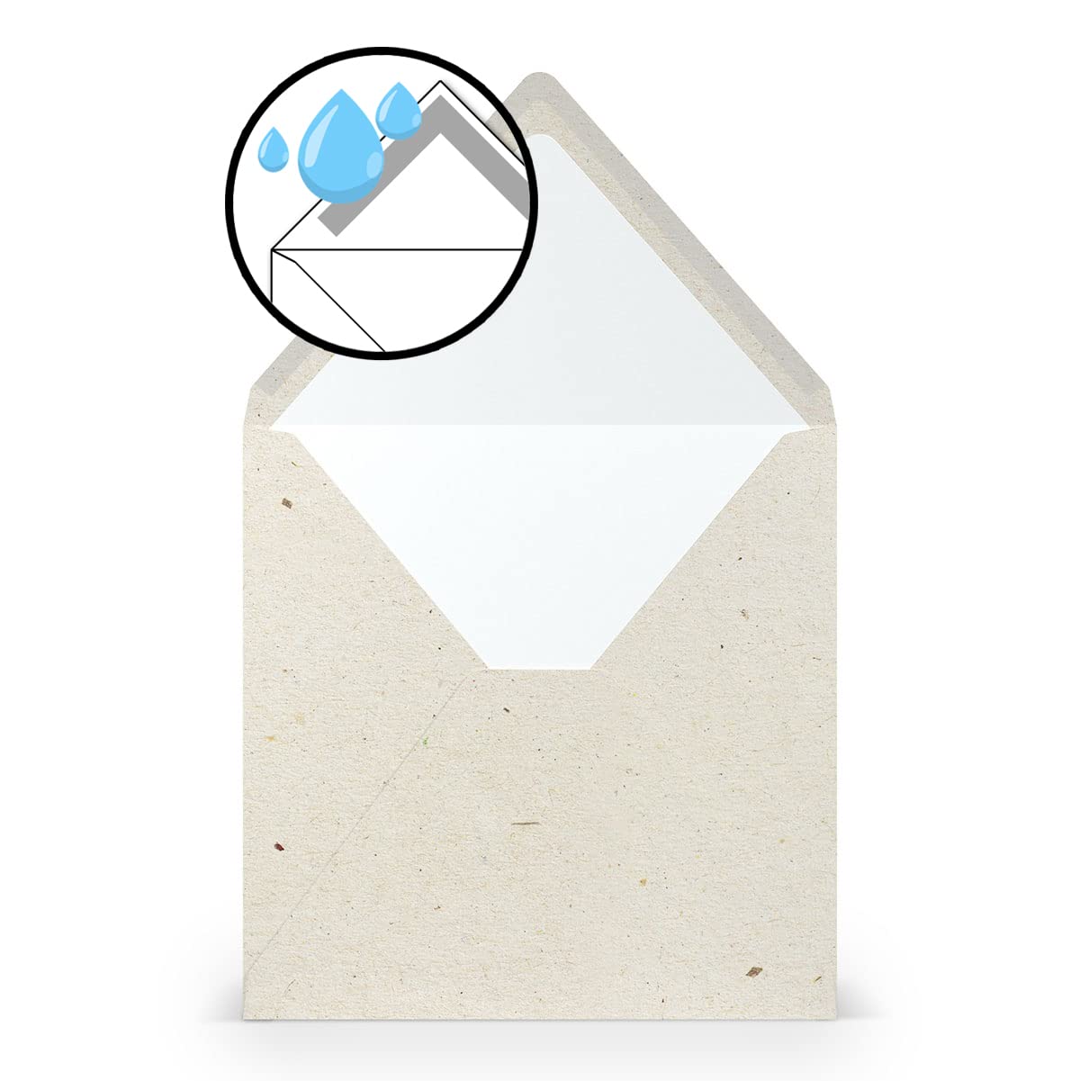 PAPERADO 150 buste quadrate Terra Vanilla – 100 g/m² buste senza finestra 16,4 x 16,4 cm – Buste per matrimonio con chiusura adesiva a linguetta appuntita