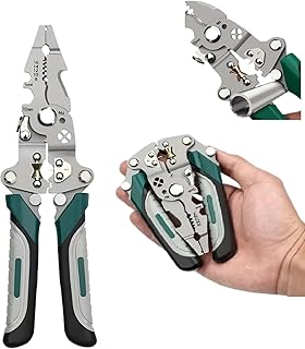 Voroly All in 1 Multifunction Stainless Steel Wire Stripper/Wire Crimping Tool, Wire Cutter, Wire Crimper, Cable Stripper,...