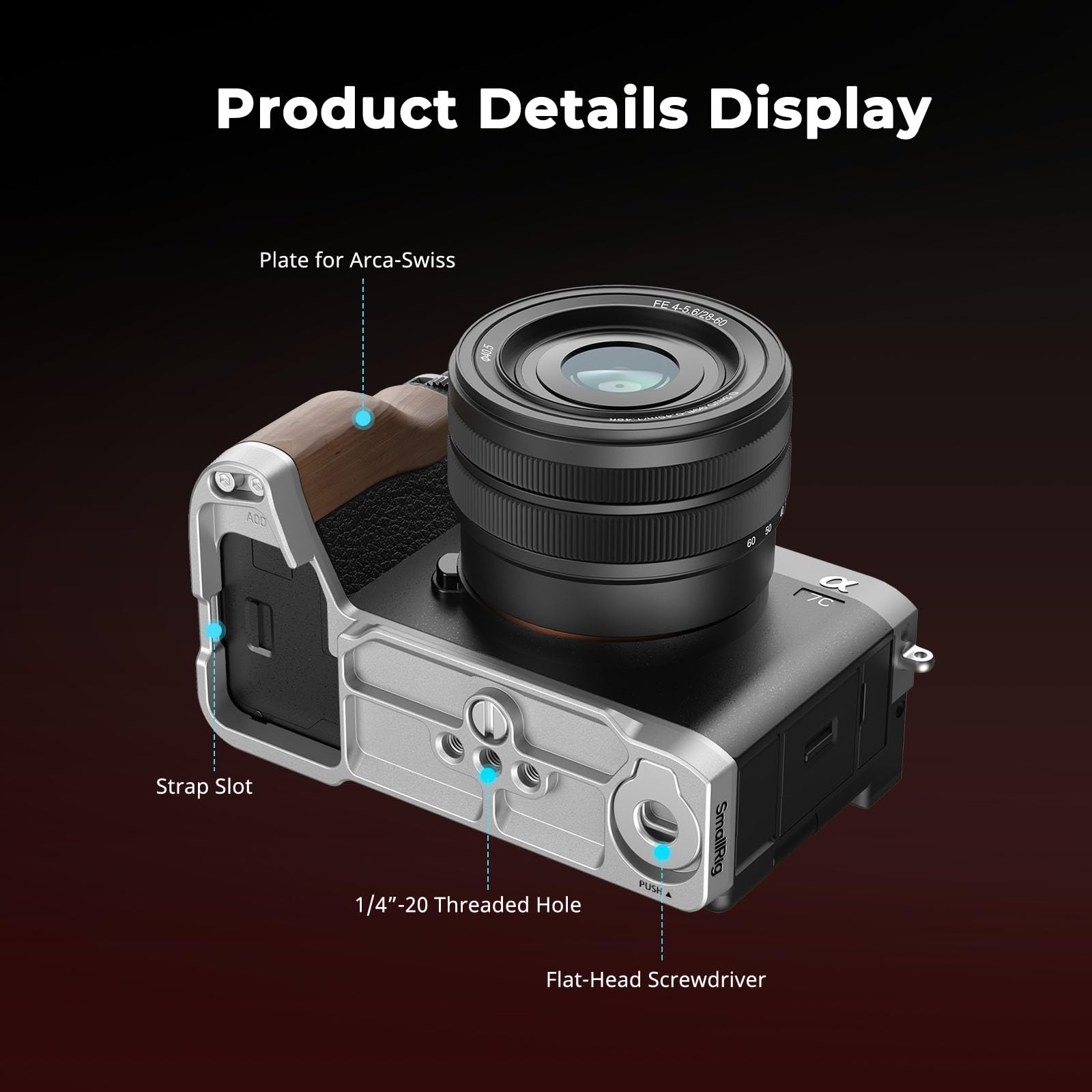 Amazon.com : SmallRig A7C II / A7CR Handgrip L-Shape Grip for Sony