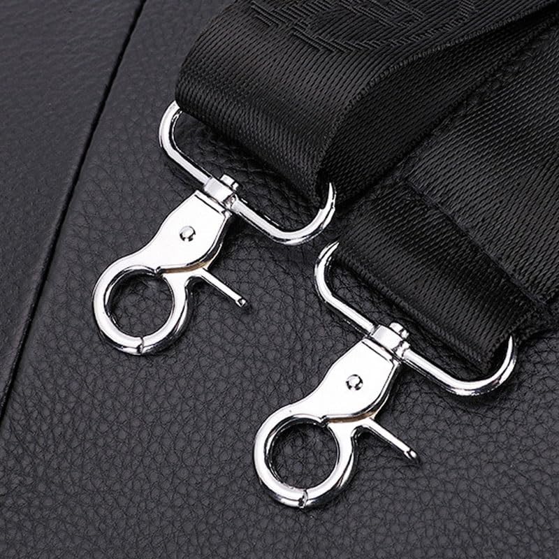 Men's Diagonal Cross Handbag Leather Briefcase Business Meeting Computer Bag