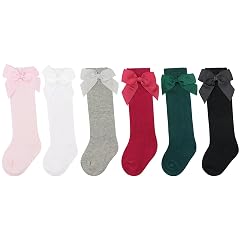 BQUBO Baby Knee High Sock Toddler Girl Dress Socks Baby Knit Stocking Cotton Infant Girls Socks