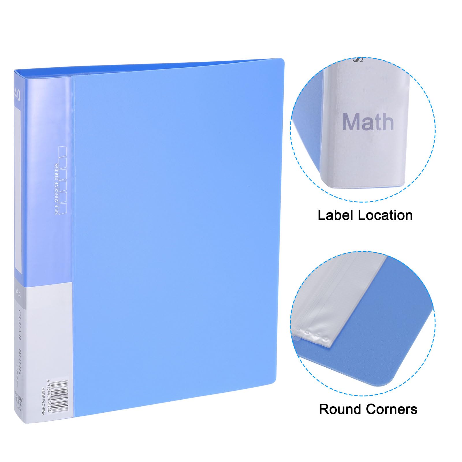 PATIKIL 8.5x11 Binders with Plastic Sleeve - Image 3