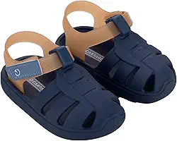 Sandália Oslo Cartago Baby Cor: Azul Castor, Fechamento com Velcro