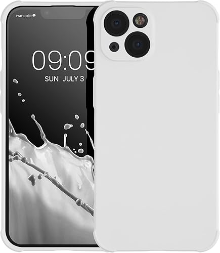 Miniatura 8 de kwmobile Funda compatible con Apple iPhone 13  iPhone 14 - Funda de TPU suave con protección para cámara, color rosa neón