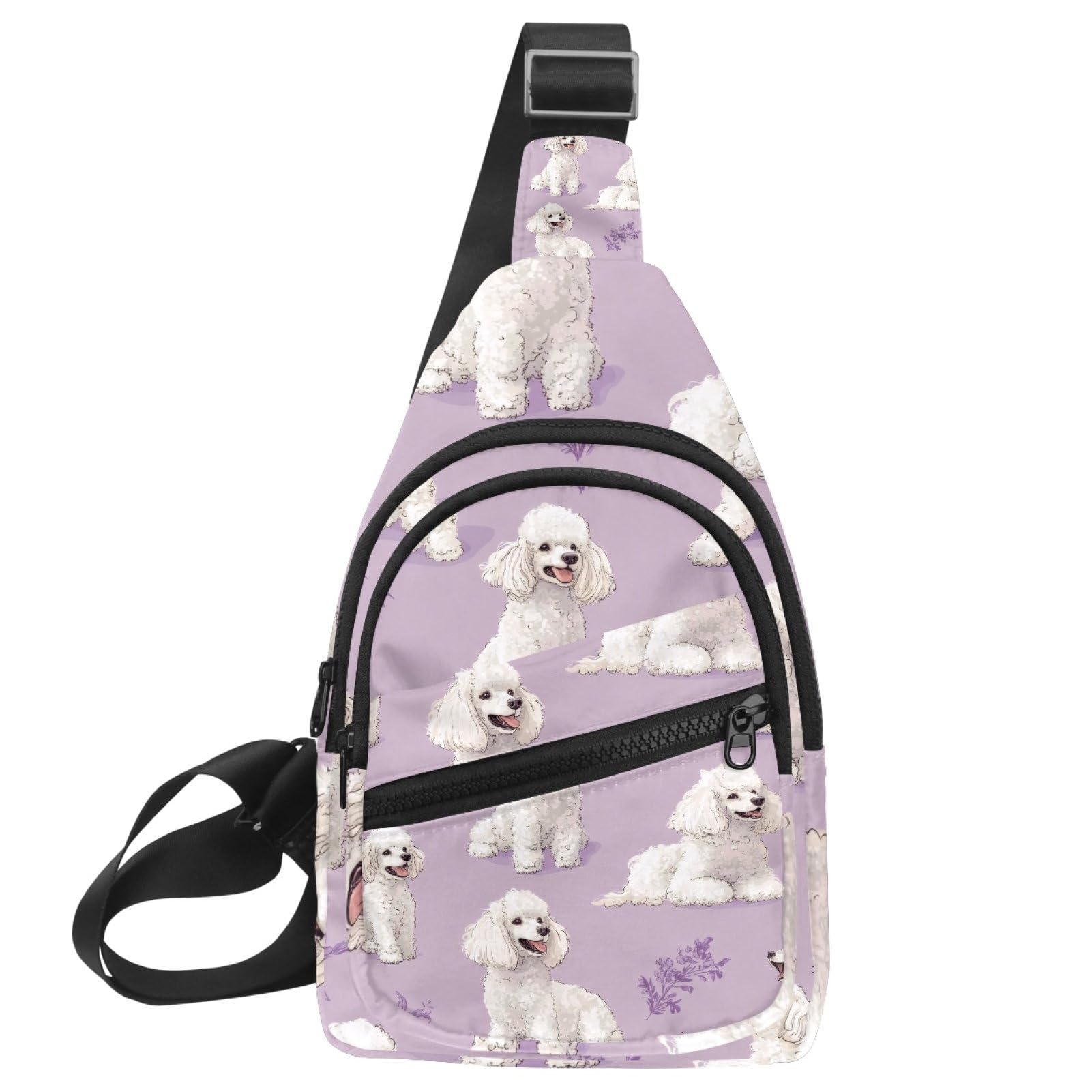 Sac à dos à bandoulière violet avec sangle réglable confort
