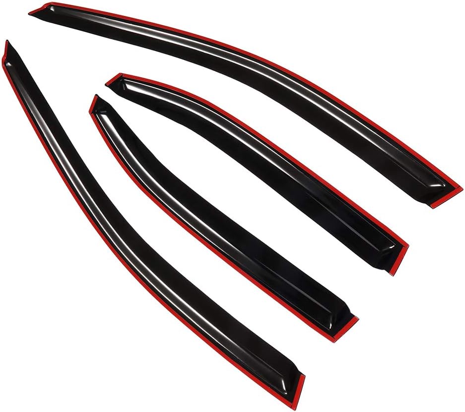 cciyu Replacement fit for 2004-2008 For Acura TSX CL8 Euro-R JDM 3D Side Window Deflector Window Deflector Sun Rain Guard 4Pcs Set