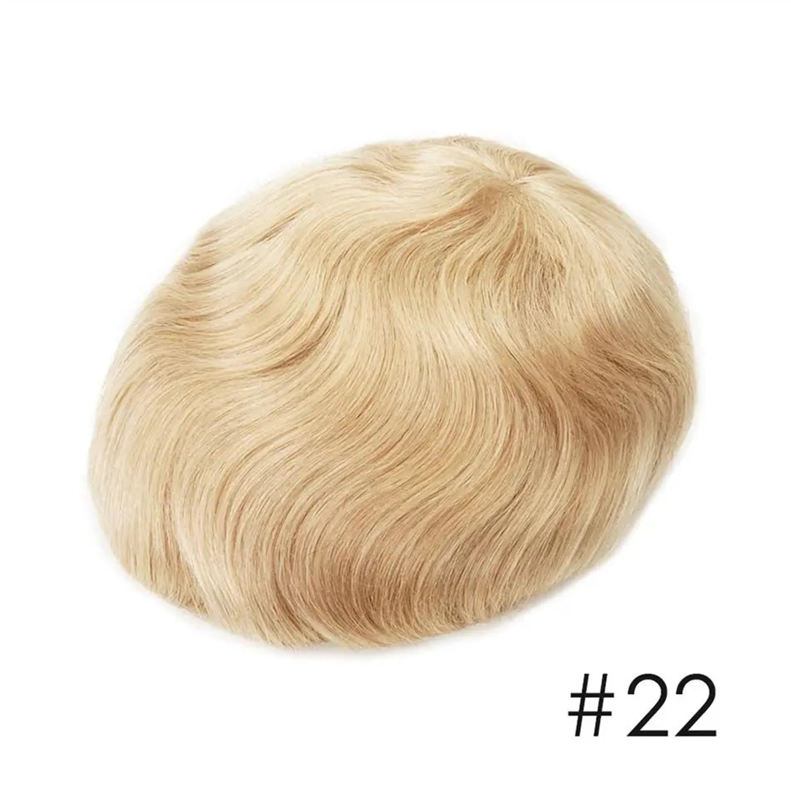 Herren Haarteil Natürliche Männerperücke Haarteil Menschliche Prothesen Spitzenoberteil mit PU-Toupet Haarersatzsystem Einheit Haarpflaster for Männer Toupet für Männer(#22)