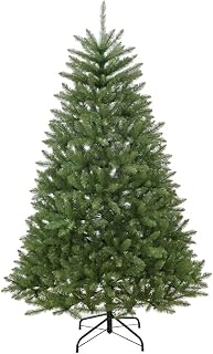 6ft Unlit Christmas Tree 1162 PVC Tips for Holiday Party Decor | Realistic Dunhill Fir Xmas Tree,Foldable Metal Stand,Hinged Design,Easy Assembly,For Home, Office,School Decoration