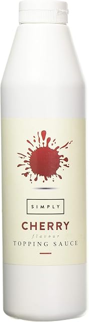 Simply Cherry Topping Sauce, 1 kg (Pack of 1)