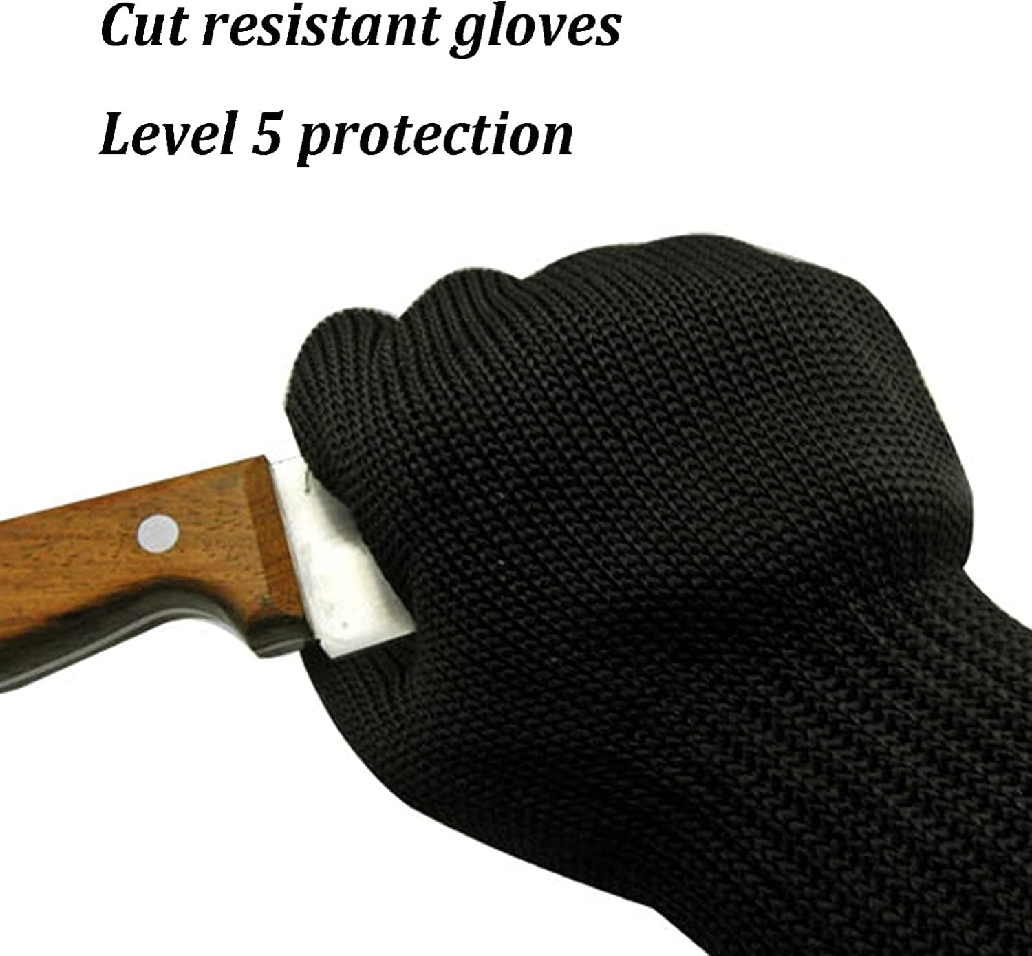 Gants Anti-Coupure 4 Paires de Gants résistants aux coupures - Protection de Niveau 5, Maille en Acier Inoxydable Fil métallique Cuisine Coupe Boucher Main sécurité Gants de Protection