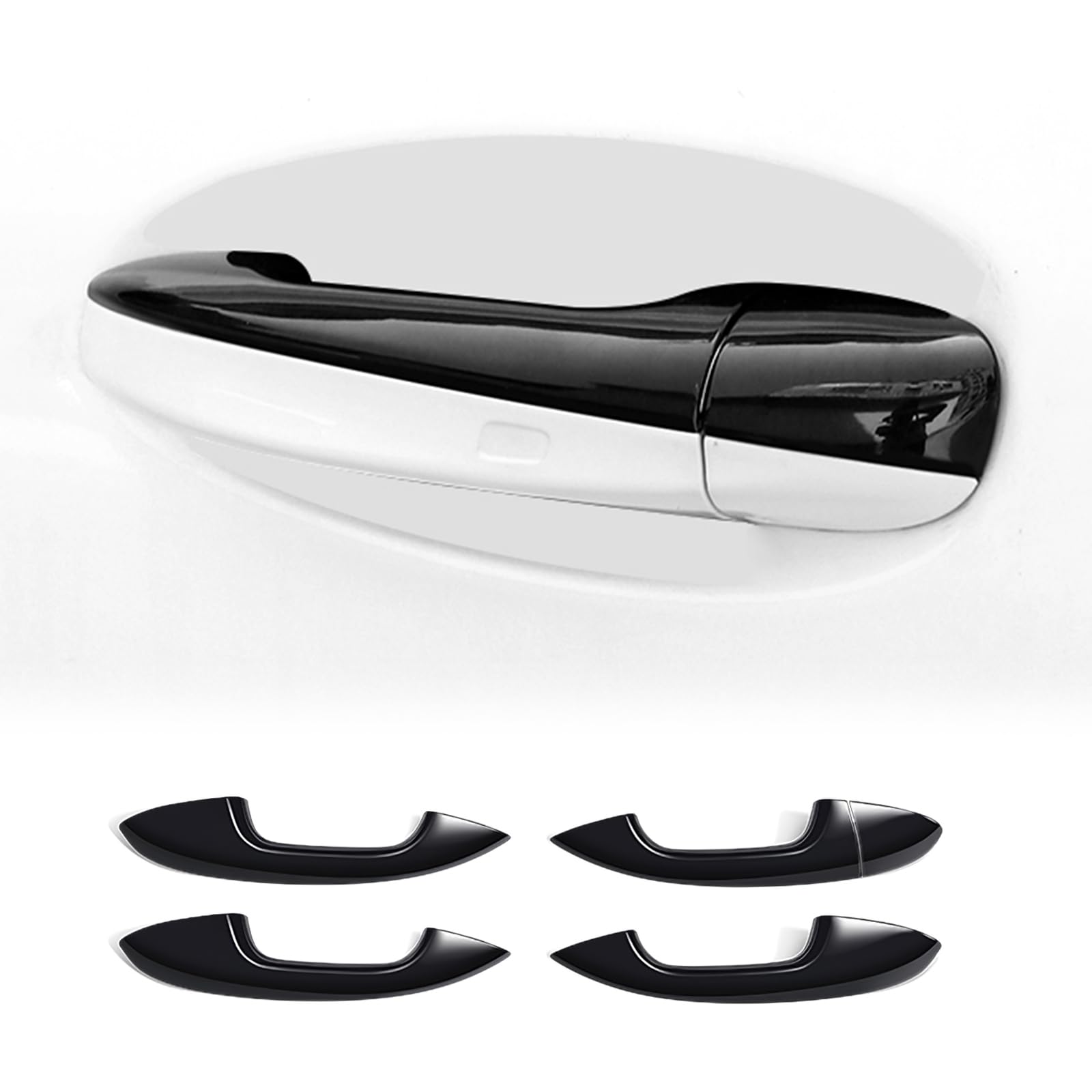 Couvercles De Poignée Extérieure Pour Mercedes Classe C, E, GLC, GLE, Etc. - Décoratifs En ABS, Motif Carbone Ou Argent