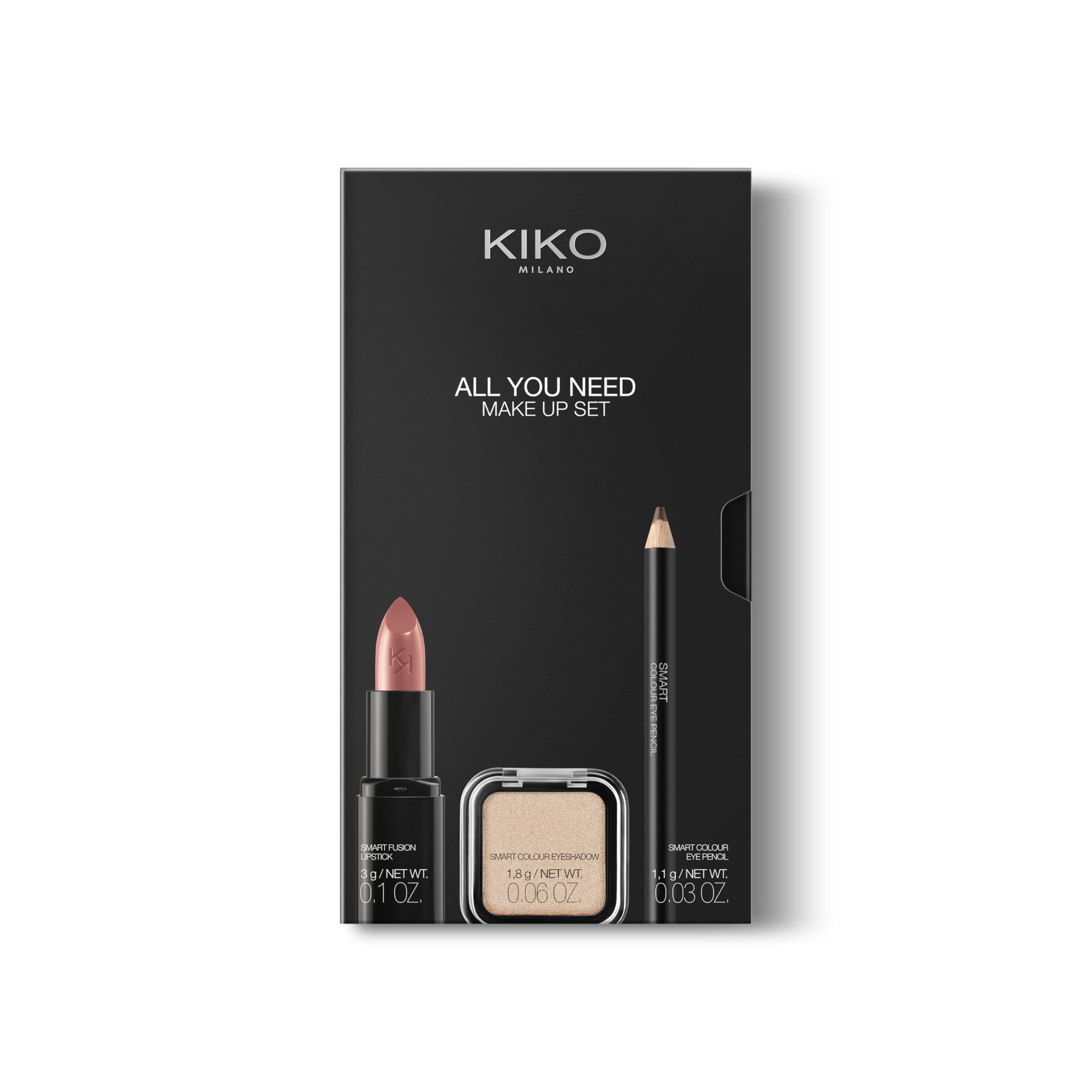 KIKO Milano All You Need Make Up Set, Kit Makeup Con: Rossetto, Ombretto E Matita Occhi