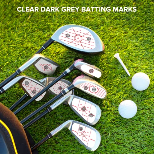 Hsypti 350Pcs Golf Impact Tape Labels, Precision Impact Sweet Spot, Club Impact Stickers For Woods Irons And Putters, Golf Swing Trainer Aid Improve Ball Striking Consistency #TOP2