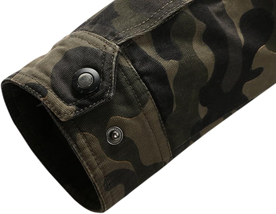Springrain Men's Casual Military Jackets Camouflage Cotton Army Jacket Outwear - Image 8