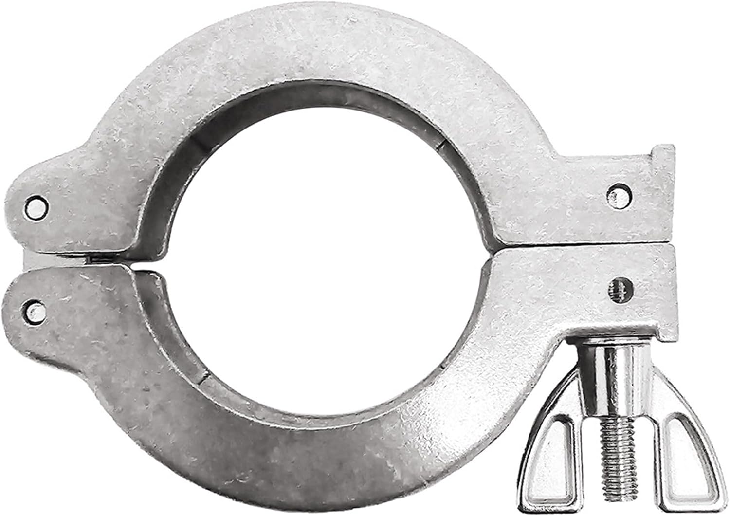 2-Piece Stainless Steel KF Vacuum Hose Clamp Quick Flange Fittings with Wing Nut for Foreline Plumbing(KF40)