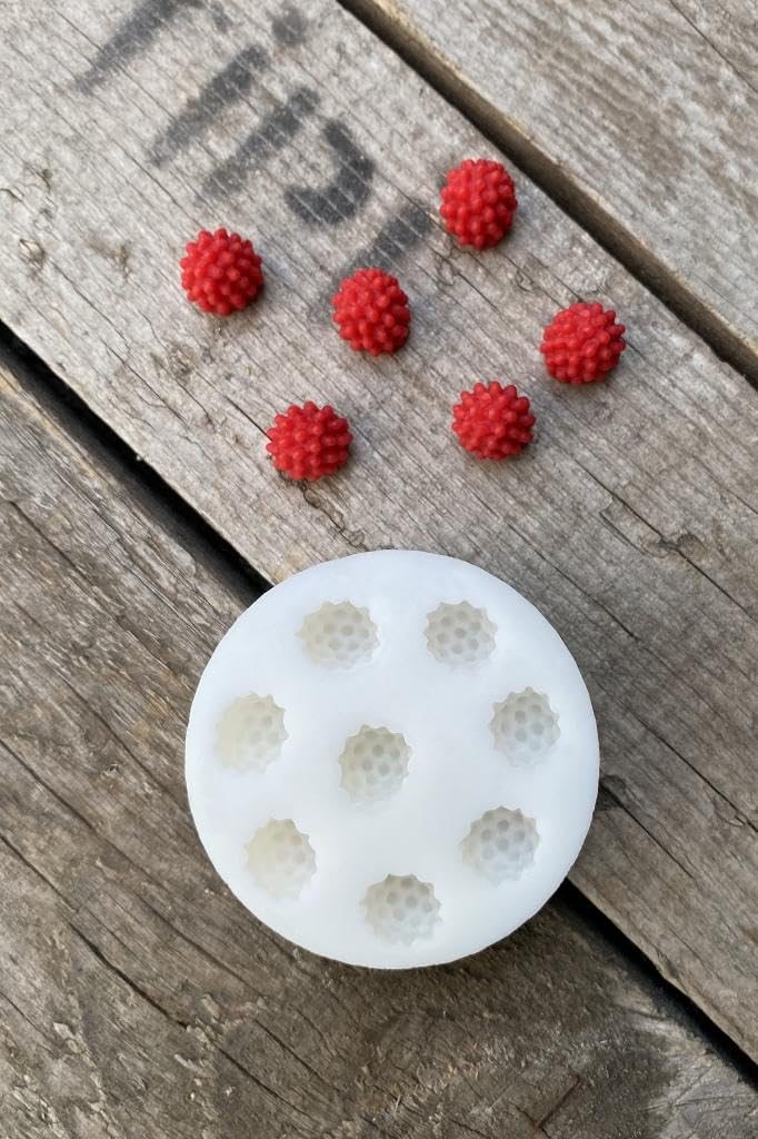 Rufus Concept Ahududu Sekizli Mum Kalıbı (Silikon) (1,4 x 1,4 x 1,5 cm) (Küçük Süsleme Kalıbı) 1 Adet
