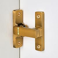 Vista 4 de Cerradura de puerta de granero de 90/180°, cierre abatible de aleación de zinc para pestillos de seguridad para puertas de granero, ventanas