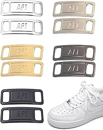 5 Paare Metal Tag,Metall Schnürsenkel Schnalle,Elastische Schuh Tag Schuhschmuck,Fashion Sneaker Schuh Charms,DIY Sneaker Kits,Metall Air Force 1 Schnürsenkel für Wanderschuhe