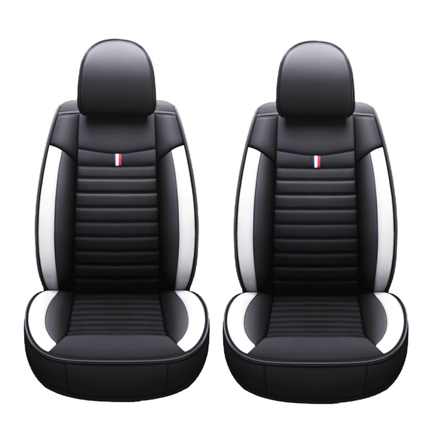 QKXNQGWTW 2 Pieces Car Seat Covers for Audi A4 B9 allroad A4 B6 8E A4 B7 8E A4 B8 8K Avant, Car Seat Covers Front Waterproof PU Leather, Non-Slip,B