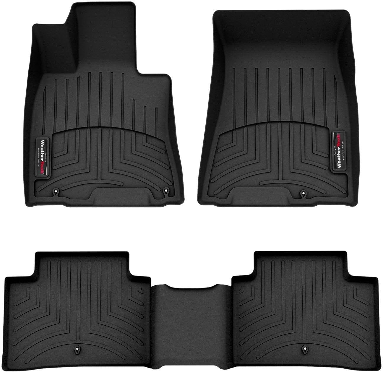 WeatherTech Custom Fit FloorLiners for Genesis GV70-1st & 2nd Row (441697-1-2), Black