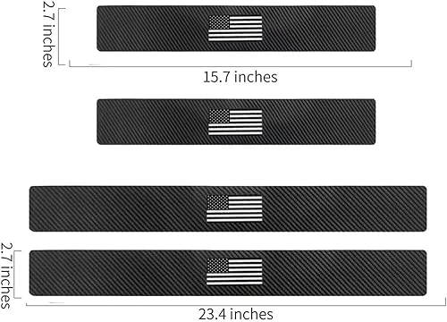 Miniatura 2 de Naxizo Juego de 4 protectores de fibra de carbono para umbral de puerta de automóvil, protector de entrada decorativo para automóvil, camión, SUV,