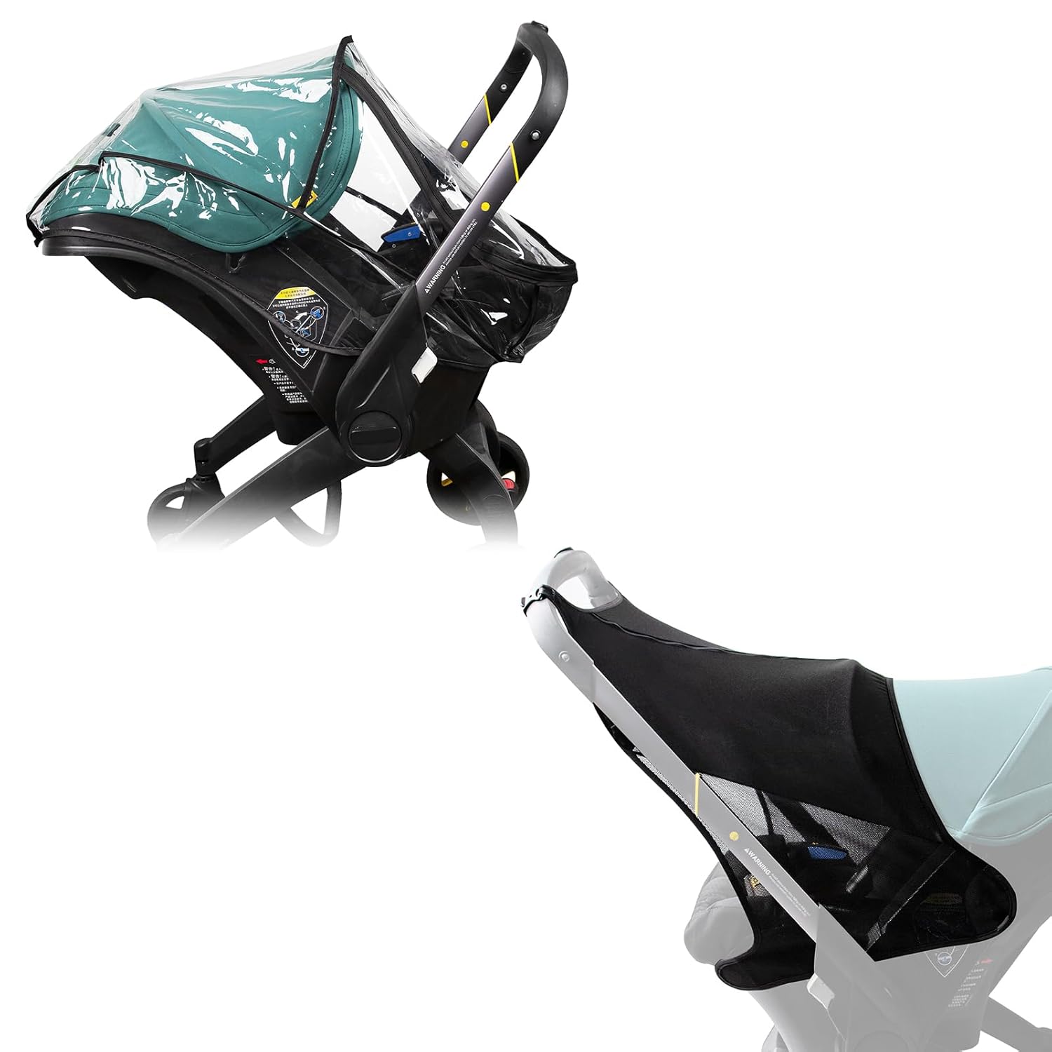 Rain Cover and Sun Shade Cover Compatible with Doona Stroller