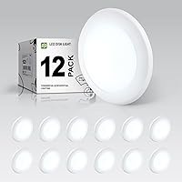 Vista 10 de ASD Paquete de 6 luces LED de disco de 4 pulgadas, 10 W, 4000 K, blanco frío, 650 lúmenes, CRI90+, lámpara de techo regulable, montaje empotrado