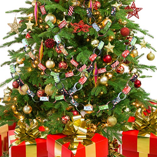 Chaînes de papier de Noël avec motifs imprimés festifs 600pcs - 7