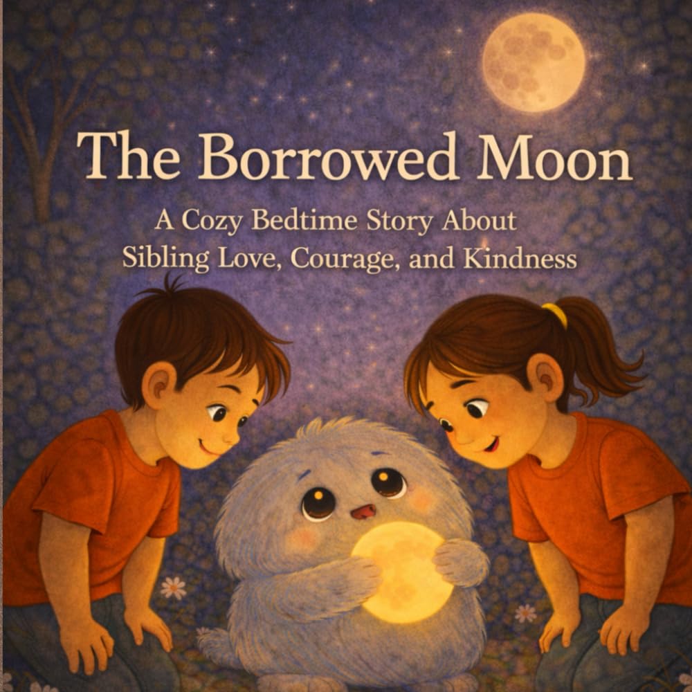The Borrowed Moon: A Cozy Bedtime Story About Sibling Love, Courage, and Kindness